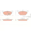 Jeu de 4 plaquettes de frein avant TRW GDB1386 - Visuel 1