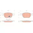 Jeu de 4 plaquettes de frein avant TRW GDB1583 - Visuel 1