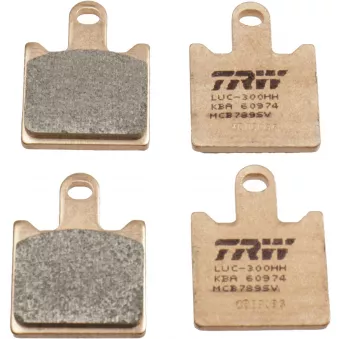 Jeu de 4 plaquettes de frein avant TRW MCB789SV