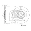 Jeu de 2 disques de frein arrière FEBI BILSTEIN 171510 - Visuel 3