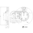 Jeu de 2 disques de frein avant FEBI BILSTEIN 174457 - Visuel 3