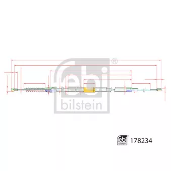 Tirette à câble, frein de stationnement FEBI BILSTEIN