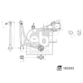 Triangle ou bras de suspension (train avant) FEBI BILSTEIN 183593