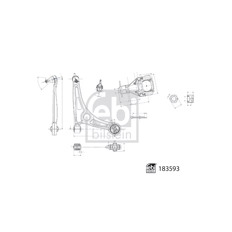 Triangle ou bras de suspension (train avant) FEBI BILSTEIN 183593
