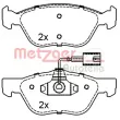 Jeu de 4 plaquettes de frein avant METZGER 1170285 - Visuel 3