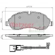 Jeu de 4 plaquettes de frein avant METZGER 1170814 - Visuel 1