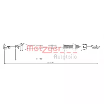 Câble d'accélération METZGER 3.RE001