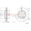 Jeu de 2 disques de frein avant METZGER 6110731 - Visuel 1