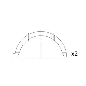 Rondelle d'écartement, vilebrequin FAI AutoParts BT3043-STD