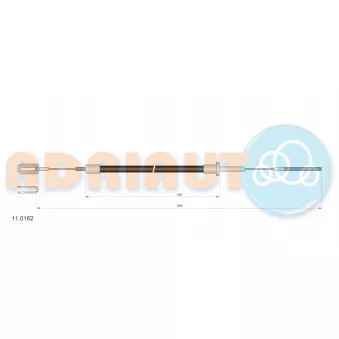 Tirette à câble, commande d'embrayage ADRIAUTO 11.0162
