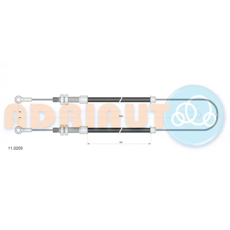 Tirette à câble, frein de stationnement ADRIAUTO 11.0205