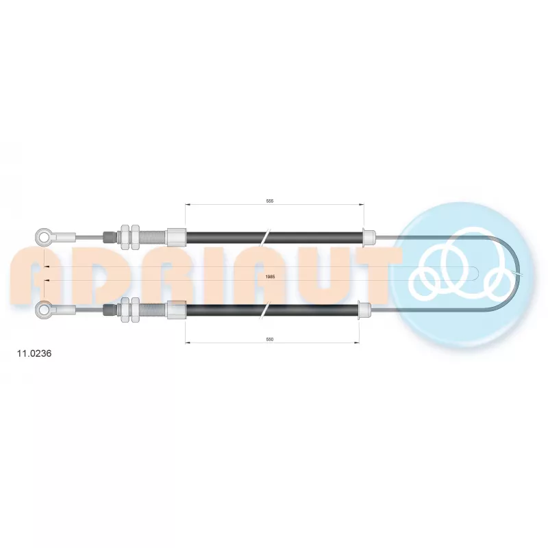 Tirette à câble, frein de stationnement ADRIAUTO 11.0236