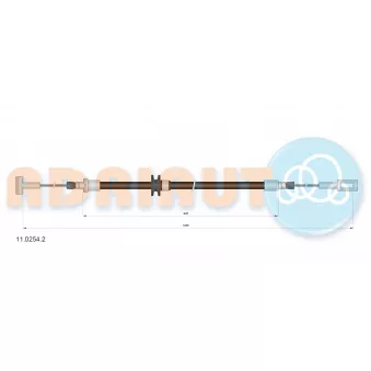Tirette à câble, frein de stationnement ADRIAUTO 11.0254.2
