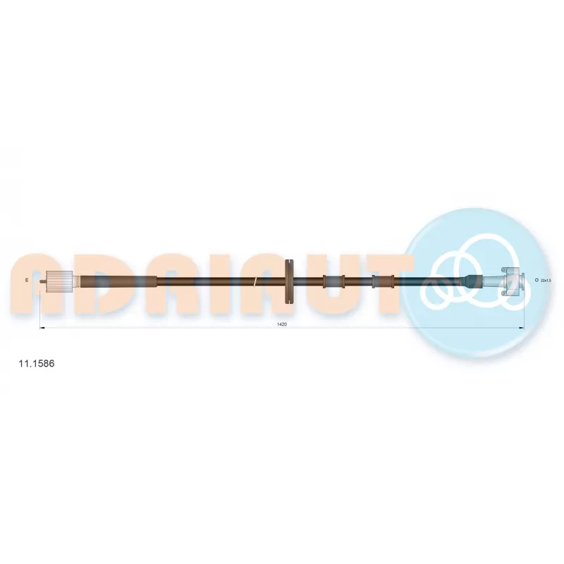 Câble flexible de commande de compteur ADRIAUTO 11.1586
