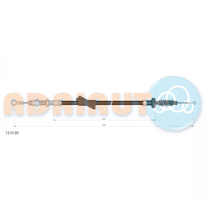 Tirette à câble, commande d'embrayage ADRIAUTO 13.0120