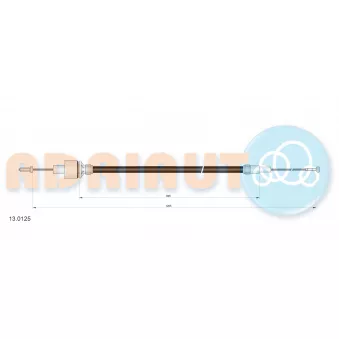 Tirette à câble, commande d'embrayage ADRIAUTO 13.0125