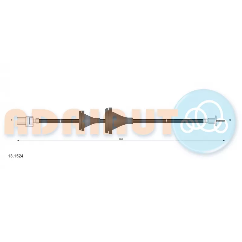 Câble flexible de commande de compteur ADRIAUTO 13.1524