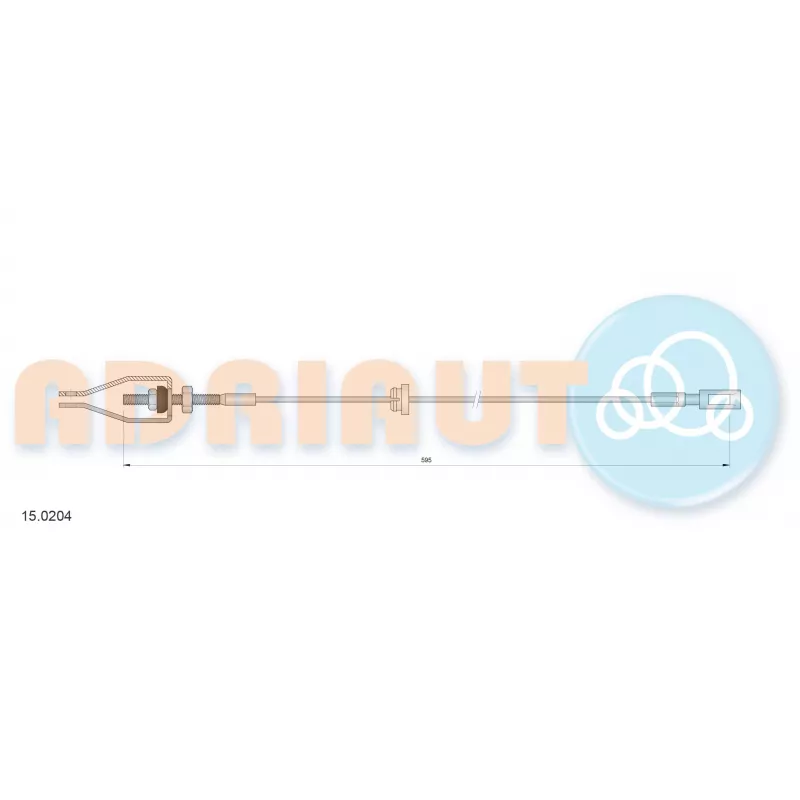 Tirette à câble, frein de stationnement arrière gauche ADRIAUTO 15.0204