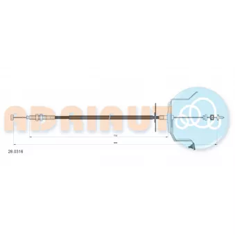 Câble d'accélération ADRIAUTO