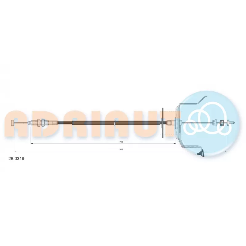 Câble d'accélération ADRIAUTO 28.0316