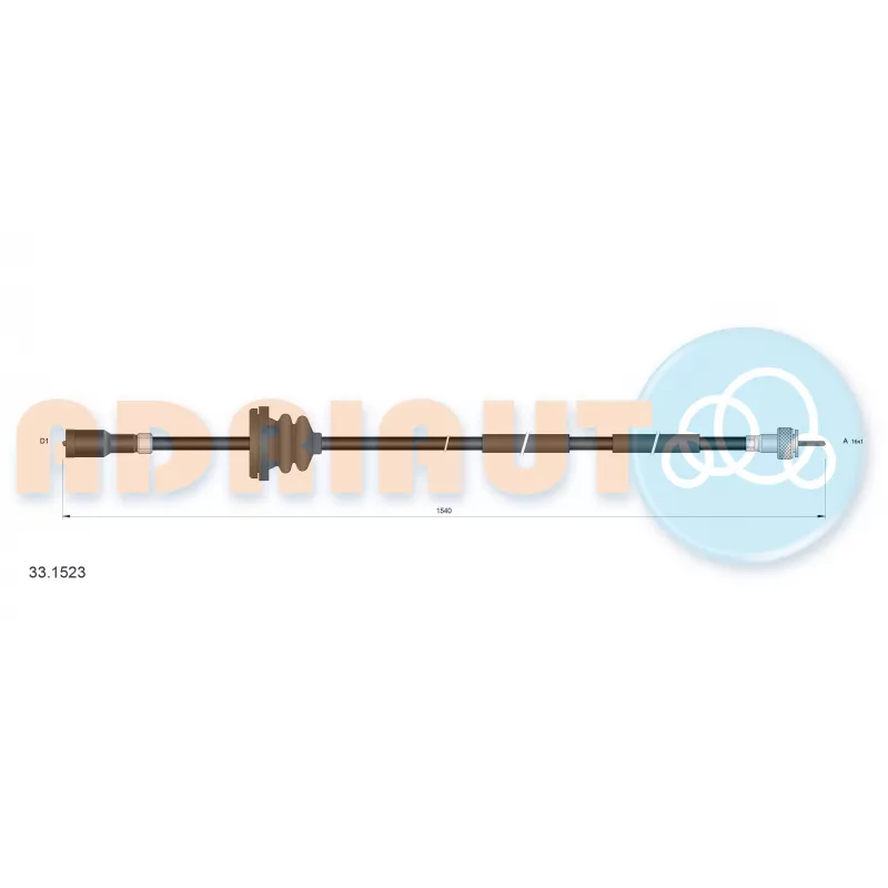 Câble flexible de commande de compteur ADRIAUTO 33.1523