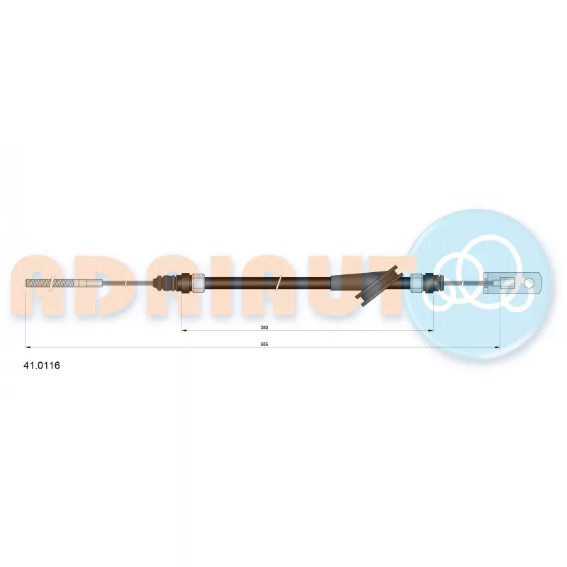 Tirette à câble, commande d'embrayage ADRIAUTO 41.0116