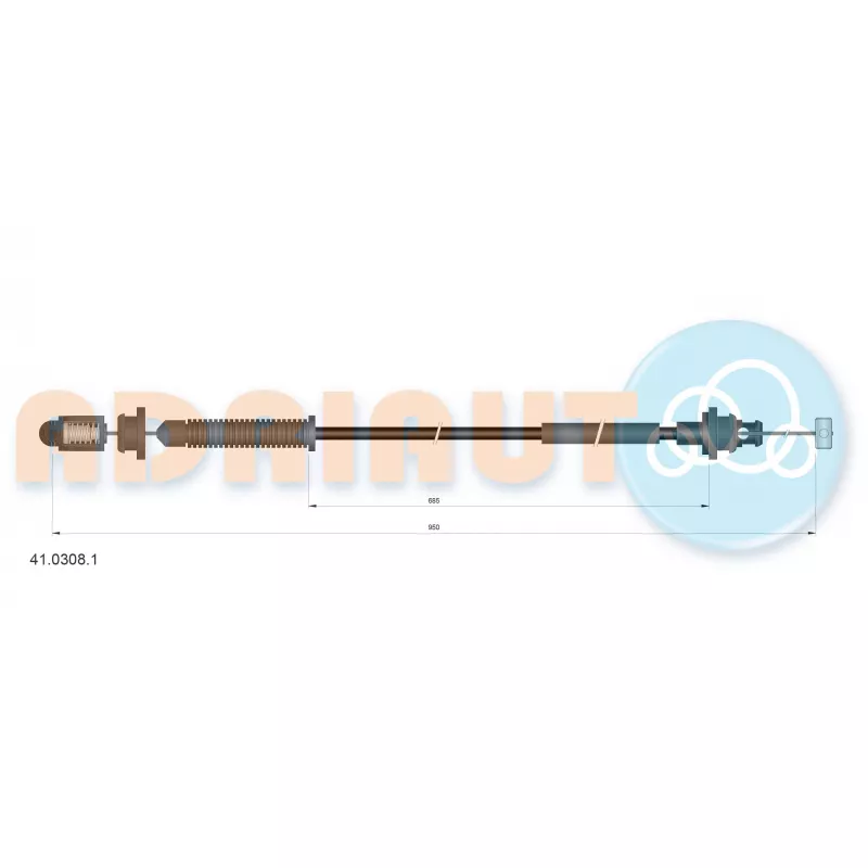 Câble d'accélération ADRIAUTO 41.0308.1