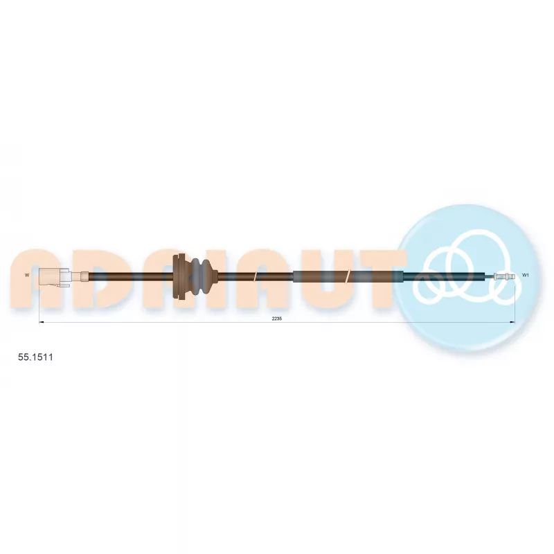 Câble flexible de commande de compteur ADRIAUTO 55.1511