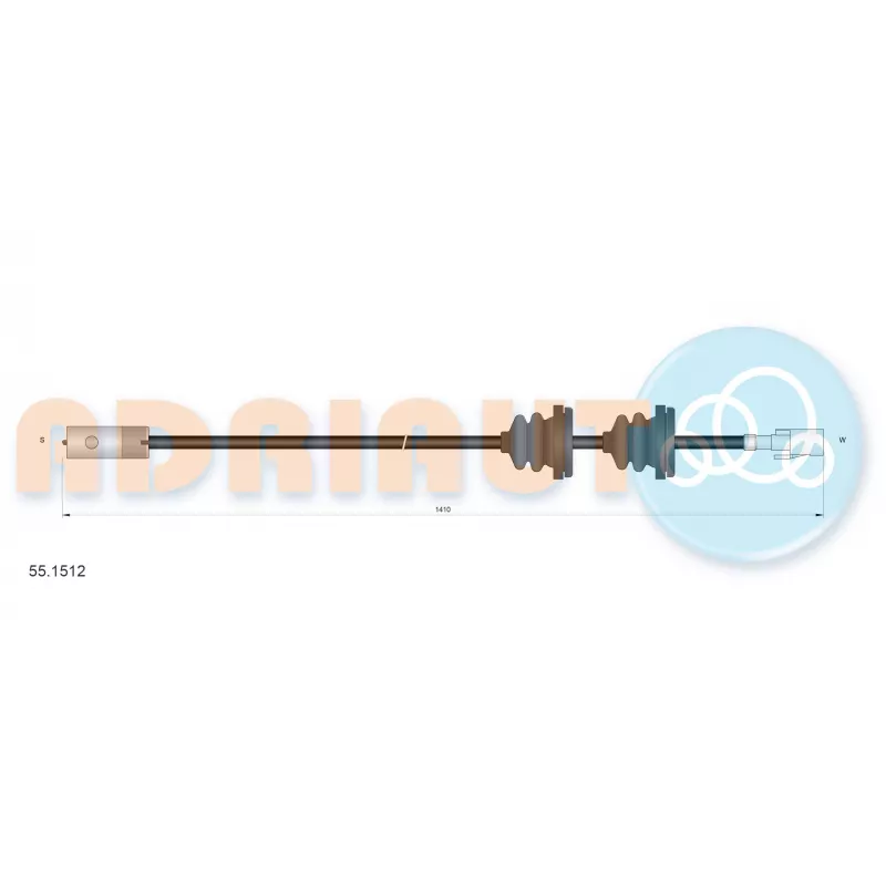 Câble flexible de commande de compteur ADRIAUTO 55.1512