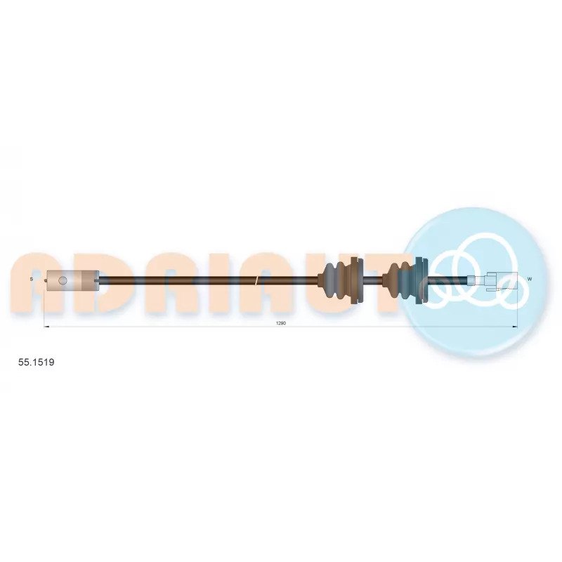 Câble flexible de commande de compteur ADRIAUTO 55.1519
