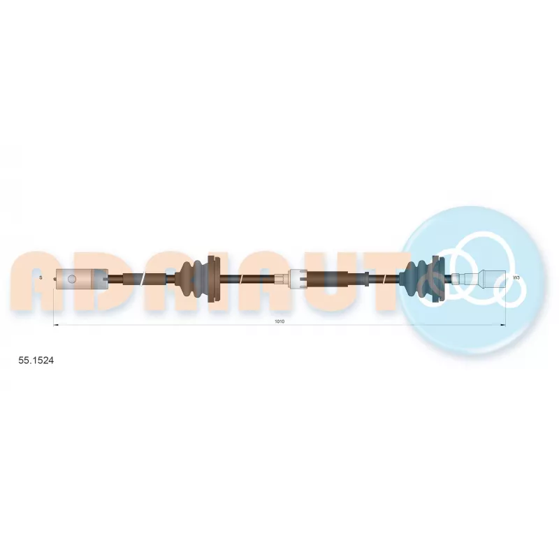 Câble flexible de commande de compteur ADRIAUTO 55.1524