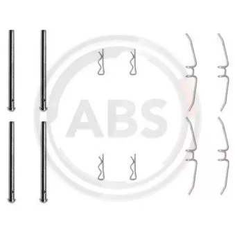 Kit d'accessoires, plaquette de frein à disque A.B.S. 0901Q