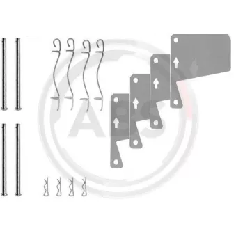 Kit d'accessoires, plaquette de frein à disque A.B.S. 0910Q