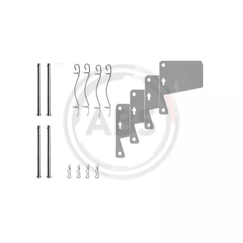 Kit d'accessoires, plaquette de frein à disque A.B.S. 0910Q