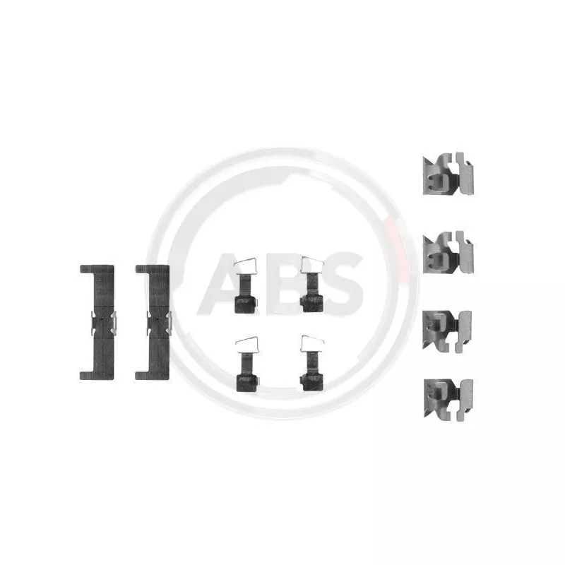 Kit d'accessoires, plaquette de frein à disque A.B.S. 1034Q