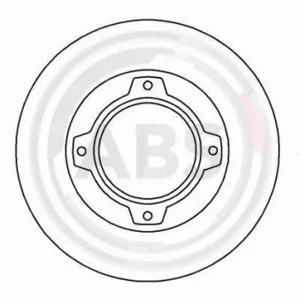 Jeu de 2 disques de frein arrière A.B.S. 16011