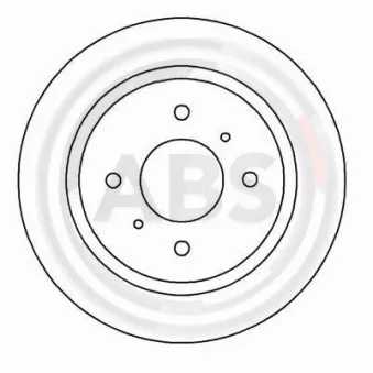 Jeu de 2 disques de frein arrière A.B.S. 16018