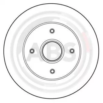 Jeu de 2 disques de frein arrière A.B.S. 16058