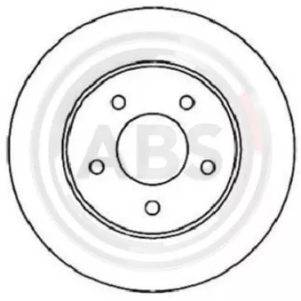 Jeu de 2 disques de frein arrière A.B.S. 16360
