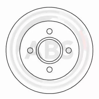 Jeu de 2 disques de frein arrière A.B.S. 16375