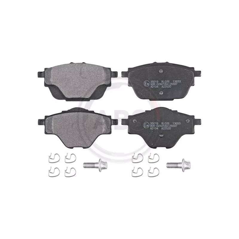 Jeu de 4 plaquettes de frein arrière A.B.S. 35019
