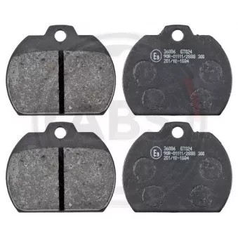 Jeu de 4 plaquettes de frein avant A.B.S. 36086