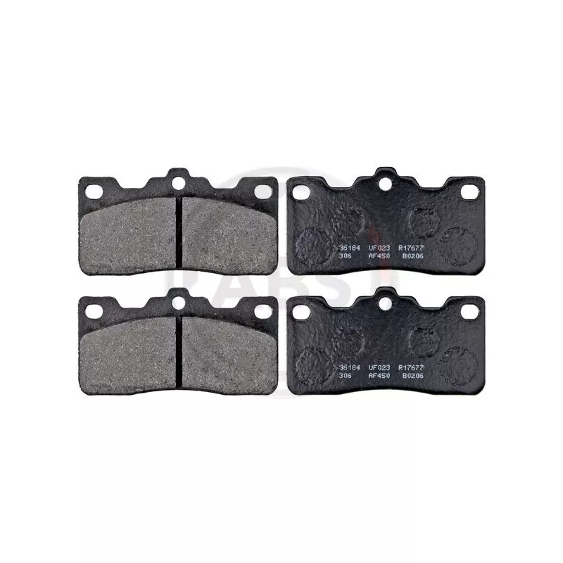 Jeu de 4 plaquettes de frein arrière A.B.S. 36184