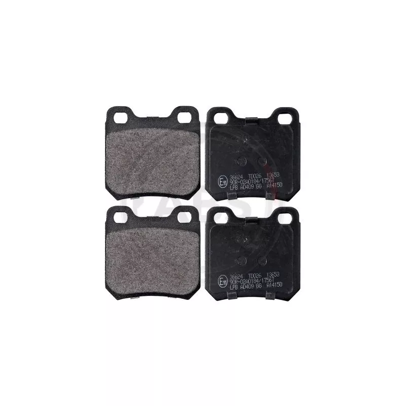 Jeu de 4 plaquettes de frein arrière A.B.S. 36624