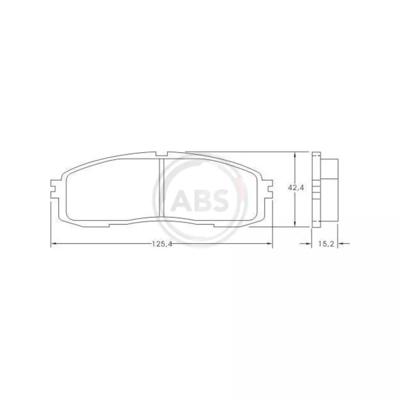 Jeu de 4 plaquettes de frein arrière A.B.S. 36626