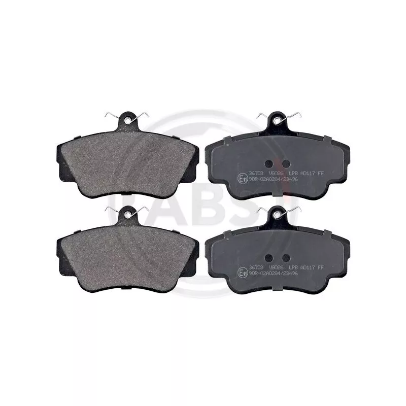 Jeu de 4 plaquettes de frein avant A.B.S. 36703