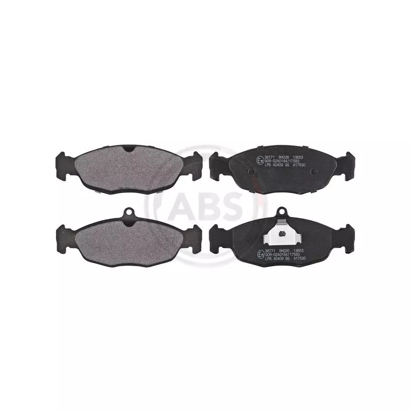 Jeu de 4 plaquettes de frein avant A.B.S. 36771