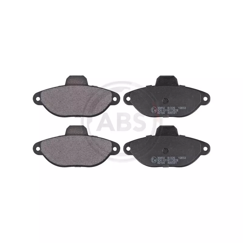 Jeu de 4 plaquettes de frein avant A.B.S. 36854
