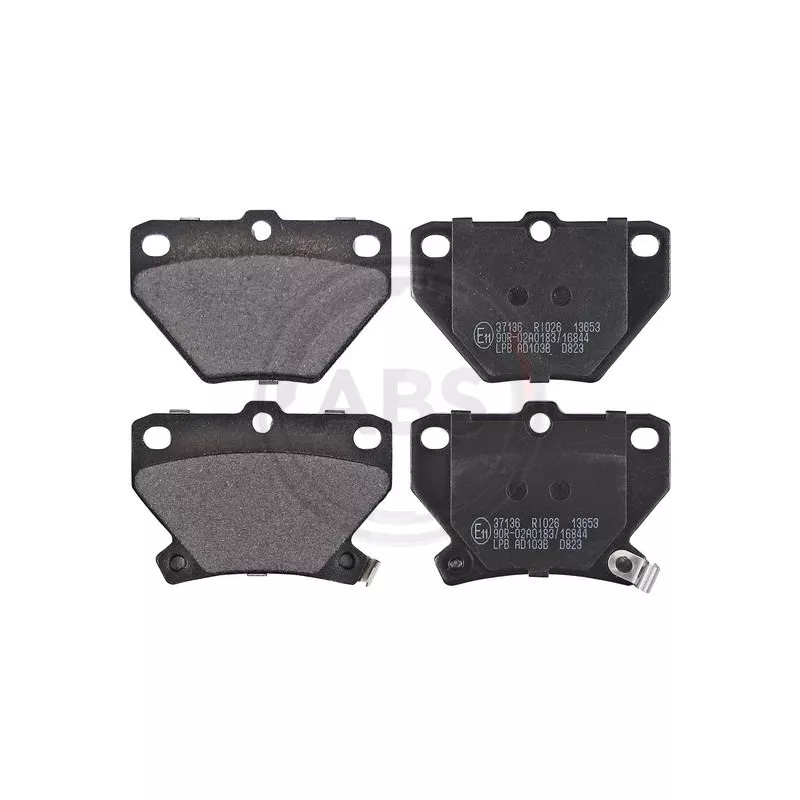 Jeu de 4 plaquettes de frein arrière A.B.S. 37136