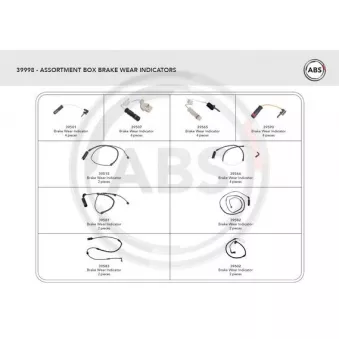 Contact d'avertissement, usure des plaquettes de frein A.B.S. 39998